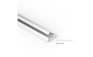 Cablecanal Sistelectric 20x10 C/tapa abisagrada