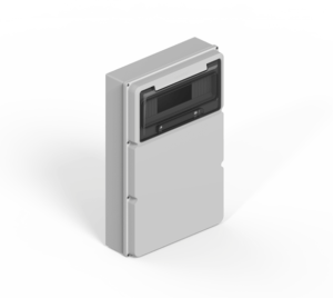 Caja IP65 P/12 polos DIN + 2 módulos ciegos