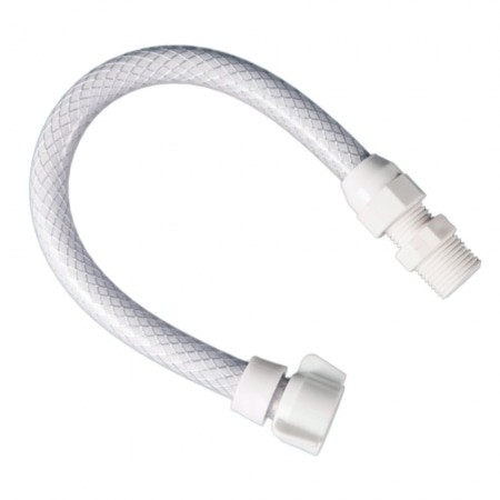 Flexible de 1/2" blanco mallado