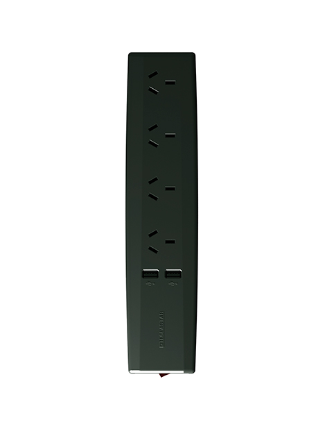 Múltiple de 4 tomas - 2 puertos USB con tierra 10A